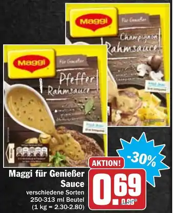 Hit Maggi Für Genießer Sauce 250-313ml Beutel Angebot