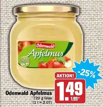 Hit Odenwald Apfelmus 720g Angebot