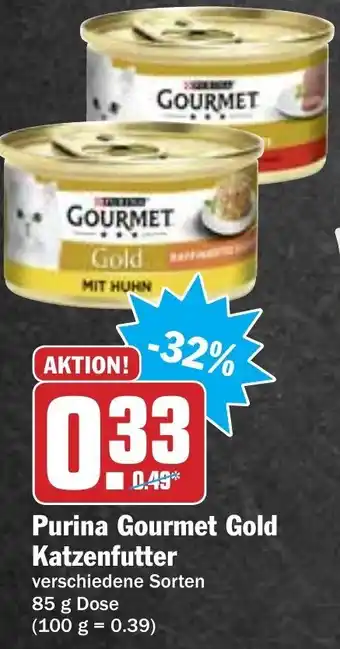 Hit Purina Gourmet Gold Katzenfutter 85g Angebot