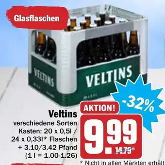 Hit Veltins 20x0,5L / 24x0,33L Angebot