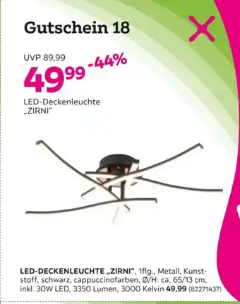 Mömax LED-Deckenleuchte „ZIRNI" Angebot