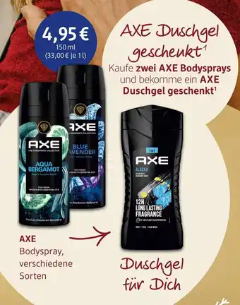 dm drogerie AXE Bodyspray, verschiedene Sorten 150ml Angebot