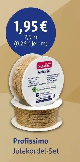 dm drogerie Profissimo Jutekordel-Set 7.5m Angebot