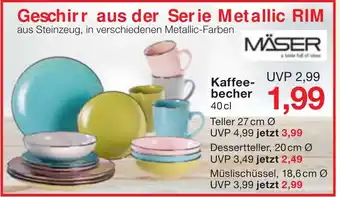 Jawoll Mäser Geschirr aus Der Serie Metallic Rim Angebot