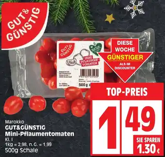 Edeka GUT&GÜNSTIG Mini-Pflaumentomaten 500 g Schale Angebot