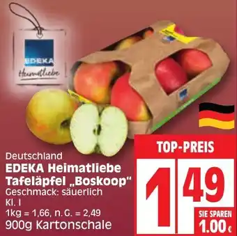 Edeka Deutschland EDEKA Heimatliebe Tafeläpfel ,,Boskoop" 900g Kartonschale Angebot