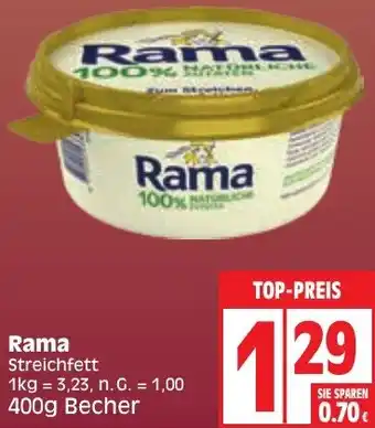 Edeka Rama Streichfett 400 g Becher Angebot