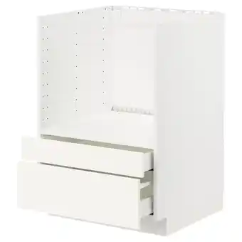 IKEA Metod / maximera unterschr. für kombimikro.+schubl., weiß/vallstena weiß, 60x60 cm Angebot