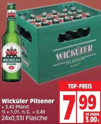 Edeka Wicküler Pilsener 24x0,33 L Flasche Angebot