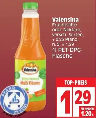 Edeka Valensina Fruchtsäfte 1 L Angebot