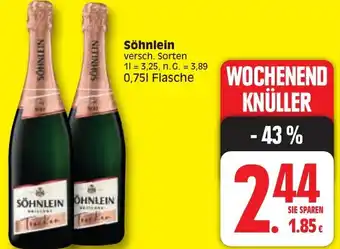 Edeka Söhnlein 0,75 L Flasche Angebot