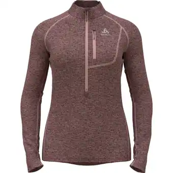 Intersport Odlo damen rolli mid layer 1/2 zip tencia raspberry fudge melange m Angebot