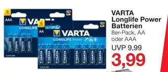 Jawoll Varta Longlife Power Batterien Angebot