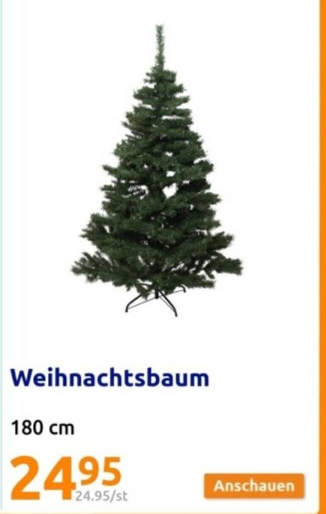Weihnachtsbaum 180cm Angebot bei Action