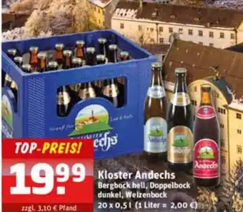 Schluckspecht Kloster Andechs Bergbock hell, Doppelbock dunkel, Weizenbock 20*500ml Angebot