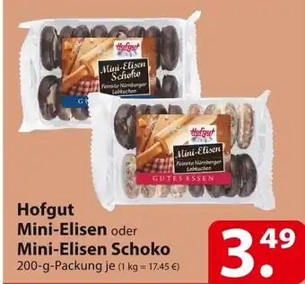 Famila Nord Ost Hofgut Mini-Elisen oder Mini-Elisen Schoko 200G Packung Angebot