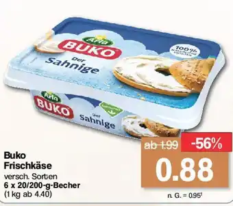 Famila Nord West Buko Frischkäse 6 x 20/200-g-Becher Angebot