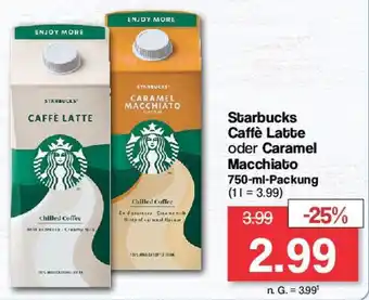 Famila Nord West Starbucks Caffè Latte oder Caramel Macchiato 750-ml-Packung Angebot