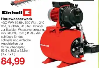 Jawoll Einhell Hauswasserwerk Angebot