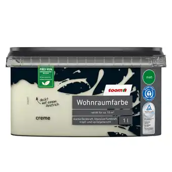 toom Baumarkt Toom wohnraumfarbe cremeweiß matt 1 l Angebot