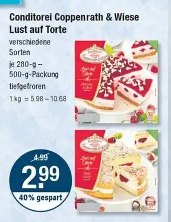 V Markt Conditorei Coppenrath & Wiese Lust auf Torte 280-g-500-g-Packung Angebot