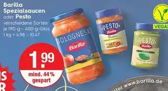 V Markt Barilla Spezialsaucen oder Pesto 190 g-400 g Glas Angebot