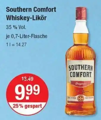 V Markt Southern Comfort Whiskey-Likör 0,7-Liter-Flasche Angebot