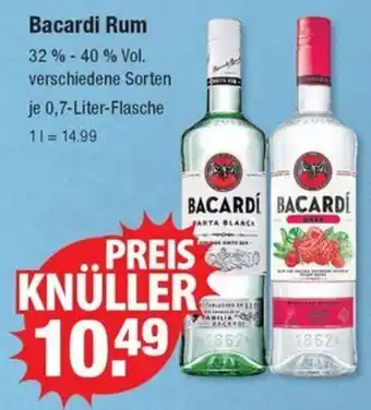 V Markt Bacardi Rum 0,7-Liter-Flasche Angebot