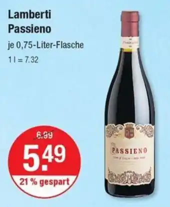 V Markt Lamberti Passieno 0,75-Liter-Flasche Angebot