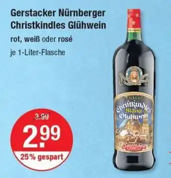 V Markt Gerstacker Nürnberger Christkindles Glühwein 1-Liter-Flasche Angebot