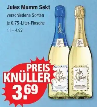 V Markt Jules Mumm Sekt 0,75-Liter-Flasche Angebot