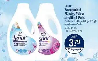 V Markt Lenor Waschmittel Flüssig, Pulver oder Allin1 Pods Angebot