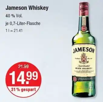 V Markt Jameson Whiskey 0,7-Liter-Flasche Angebot