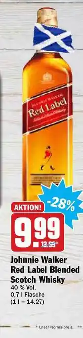 Hit Johnnie Walker Red Label Blended Scotch Whisky Angebot