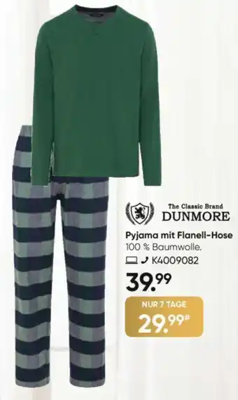 Galeria DUNMORE Pyjama mit Flanell-Hose Angebot