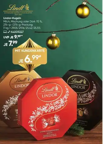 Galeria Lindt Lindor-Kugeln 274/275 g Packung Angebot