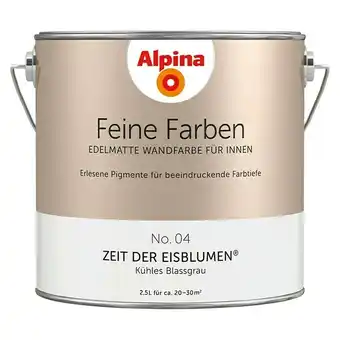 Bauhaus Alpina wandfarbe feine farben (2,5 l, zeit der eisblumen, no. 04 - kühles blassgrau, matt, konservierungsmittelfrei) Angebot