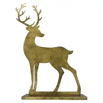 Bauhaus Dekofigur hirsch (l x b x h: 54 x 15,5 x 76 cm, gold, metall) Angebot