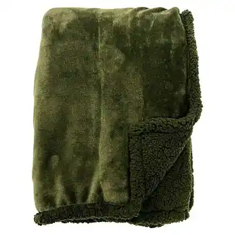 Bauhaus Decke teddy (military olive, 200 x 150 cm, 100 % polyester) Angebot