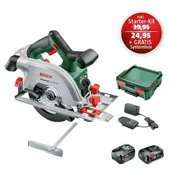 Bauhaus Bosch power for all 18v maschinenpaket (akku-handkreissäge universalcirc 18v-53 ohne akku), starter-set & systembox) Angebot