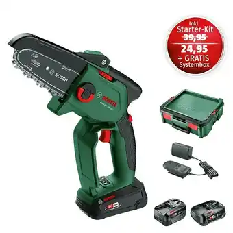 Bauhaus Bosch power for all 18v maschinenpaket (akku-kettensäge easychain 18v-15-7 (1 akku), starter-set & systembox) Angebot