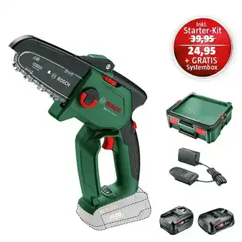 Bauhaus Bosch power for all 18v maschinenpaket (akku-kettensäge easychain 18v-15-7, starter-set & systembox) Angebot