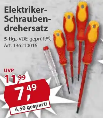 Sonderpreis Baumarkt Elektriker Schraubendrehersatz 5-tlg. Angebot