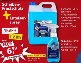 Sonderpreis Baumarkt Scheiben-Frostschutz und Enteiserspray Angebot