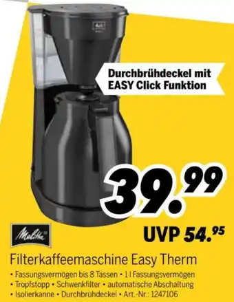 MEDIMAX Melitta Filterkaffeemaschine Easy Therm Angebot
