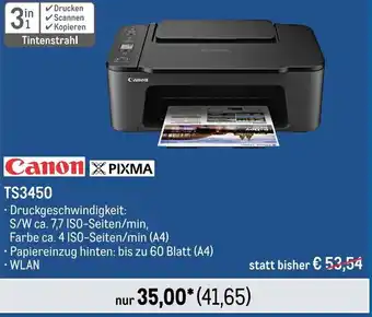 METRO Canon TS3450 Angebot