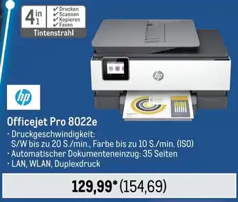 METRO hp Officejet Pro 8022e Angebot