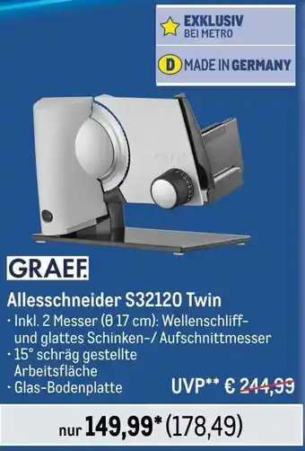 METRO GRAEF Allesschneider S32120 Twin Angebot