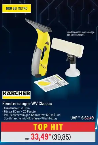 METRO KÄRCHER Fenstersauger WV Classic Angebot