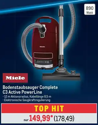 METRO Miele Bodenstaubsauger Complete C3 Active PowerLine Angebot